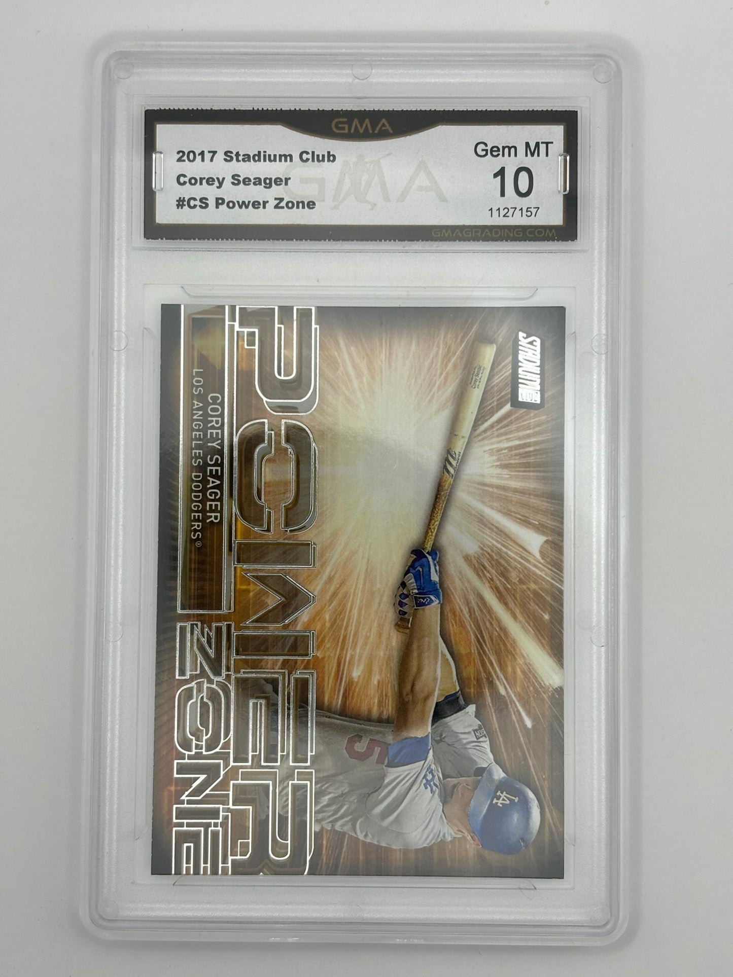 2017 Stadium Club Corey Seager Power Zone GMA 10