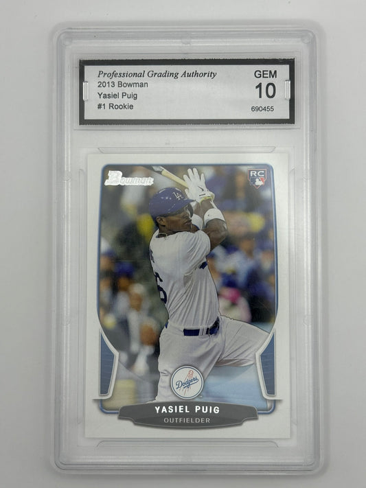 2013 Bowman Yasiel Puig Rookie PGA 10