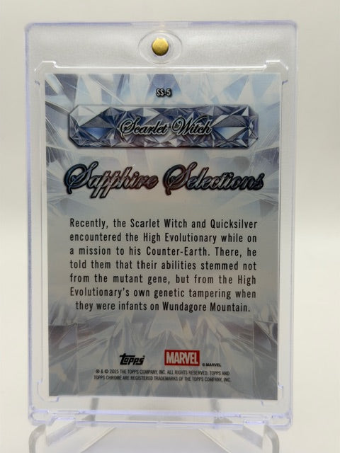2025 Topps Chrome Marvel Sapphire SCARLET WITCH Sapphire Selections Case Hit