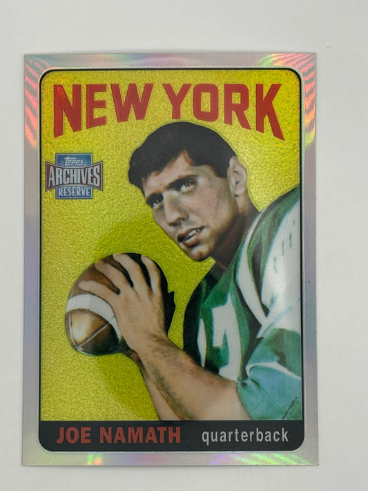 2001 Topps Chrome Archives Reserve #122 Joe Namath Refractor Rookie Reprint