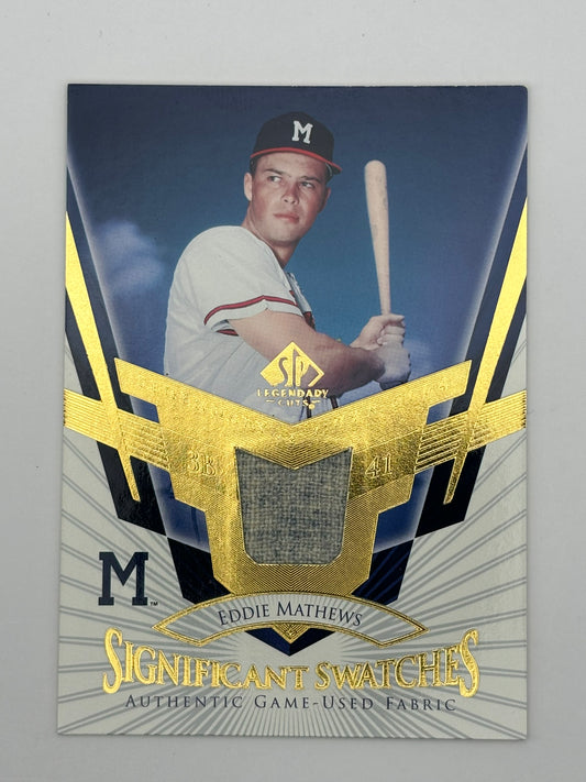 2004 Upper Deck Eddie Mathews Significant Swatches SS-ED Braves