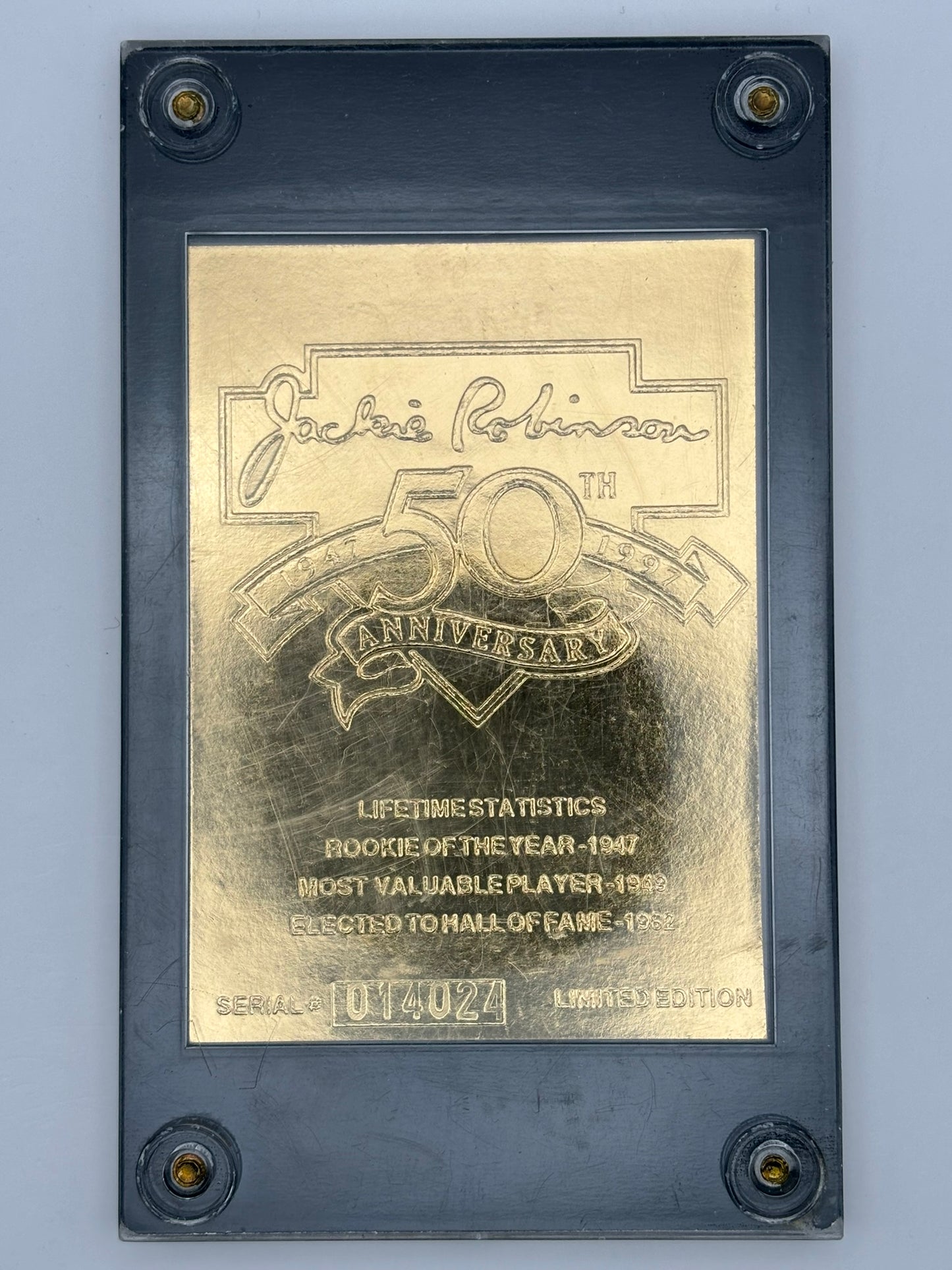 Jackie Robinson 50th Anniversary 22k Gold Card
