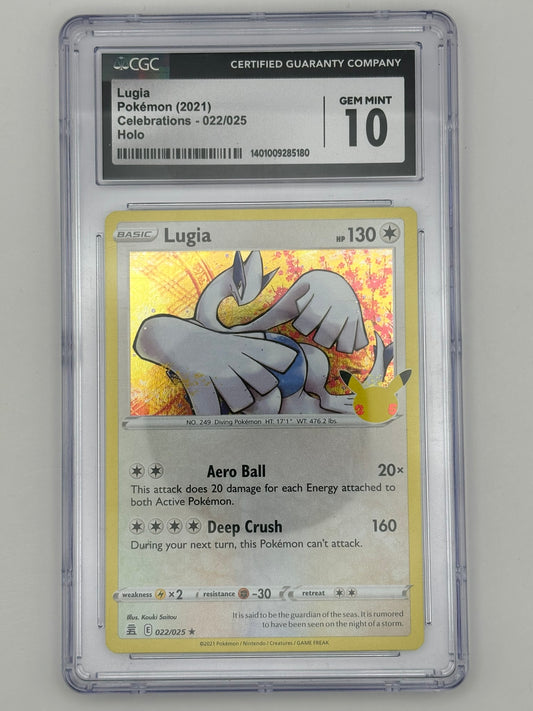 Lugia 022/025 Celebrations Pokemon Holo Rare 25th Anniversary - CGC Gem Mint 10