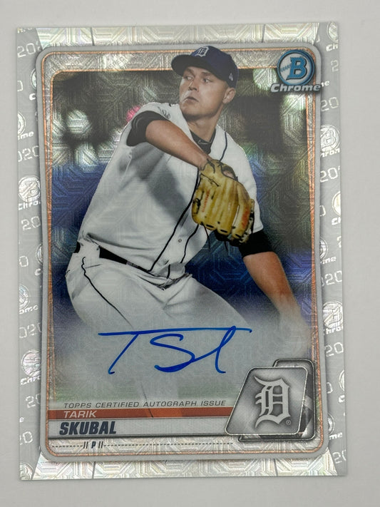 2020 Bowman Chrome Tarik Skubal Mojo On Card Auto