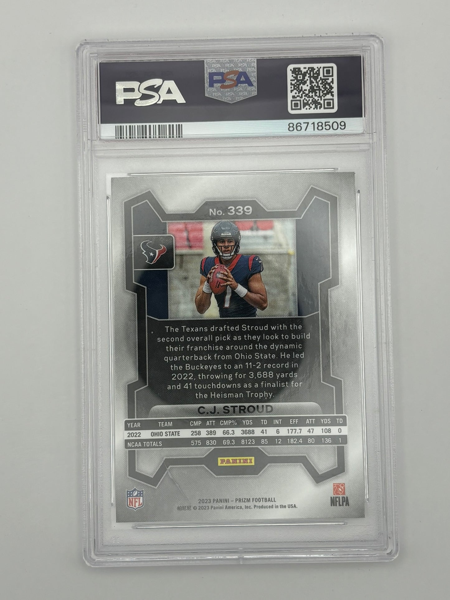 2023 Prizm CJ Stroud Prizm Rookie PSA 8