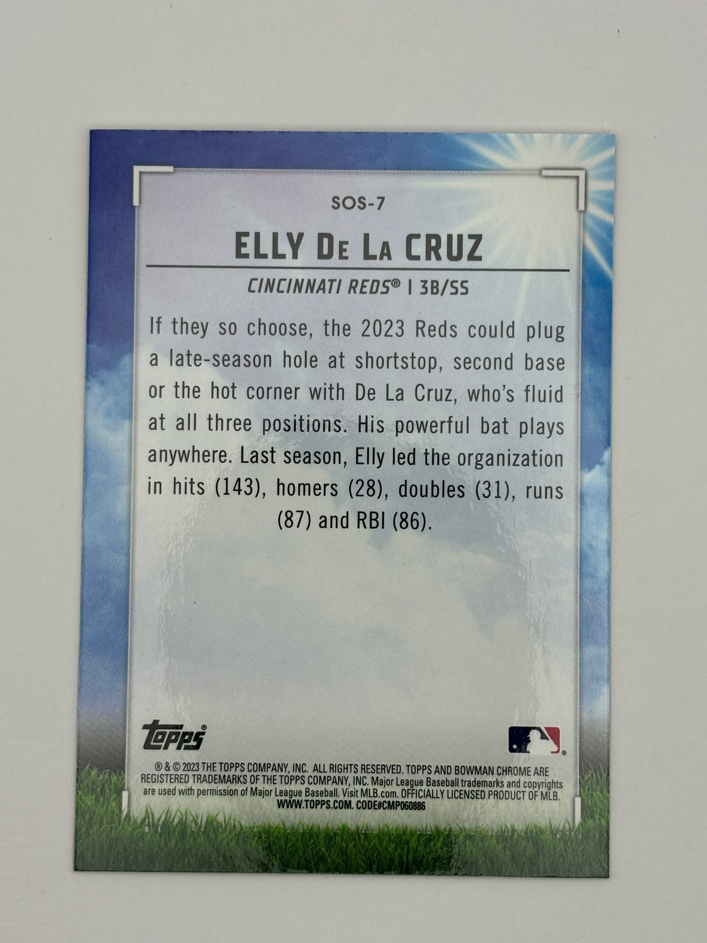 2023 Bowman Chrome Sights On September Mojo Elly De La Cruz