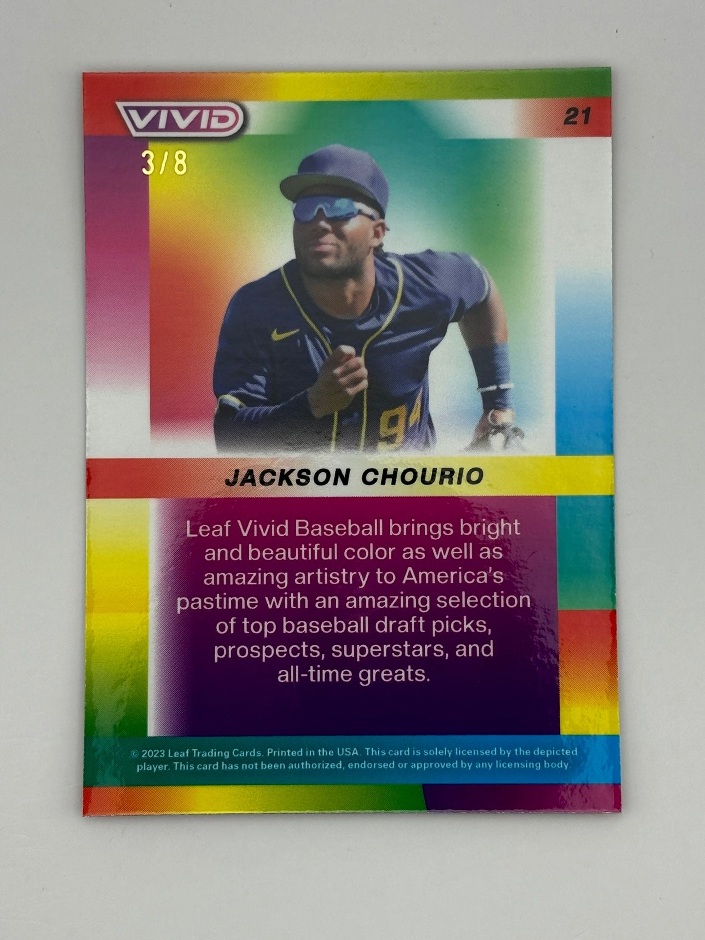 2023 Leaf Vivid Jackson Chourio Mojo /8