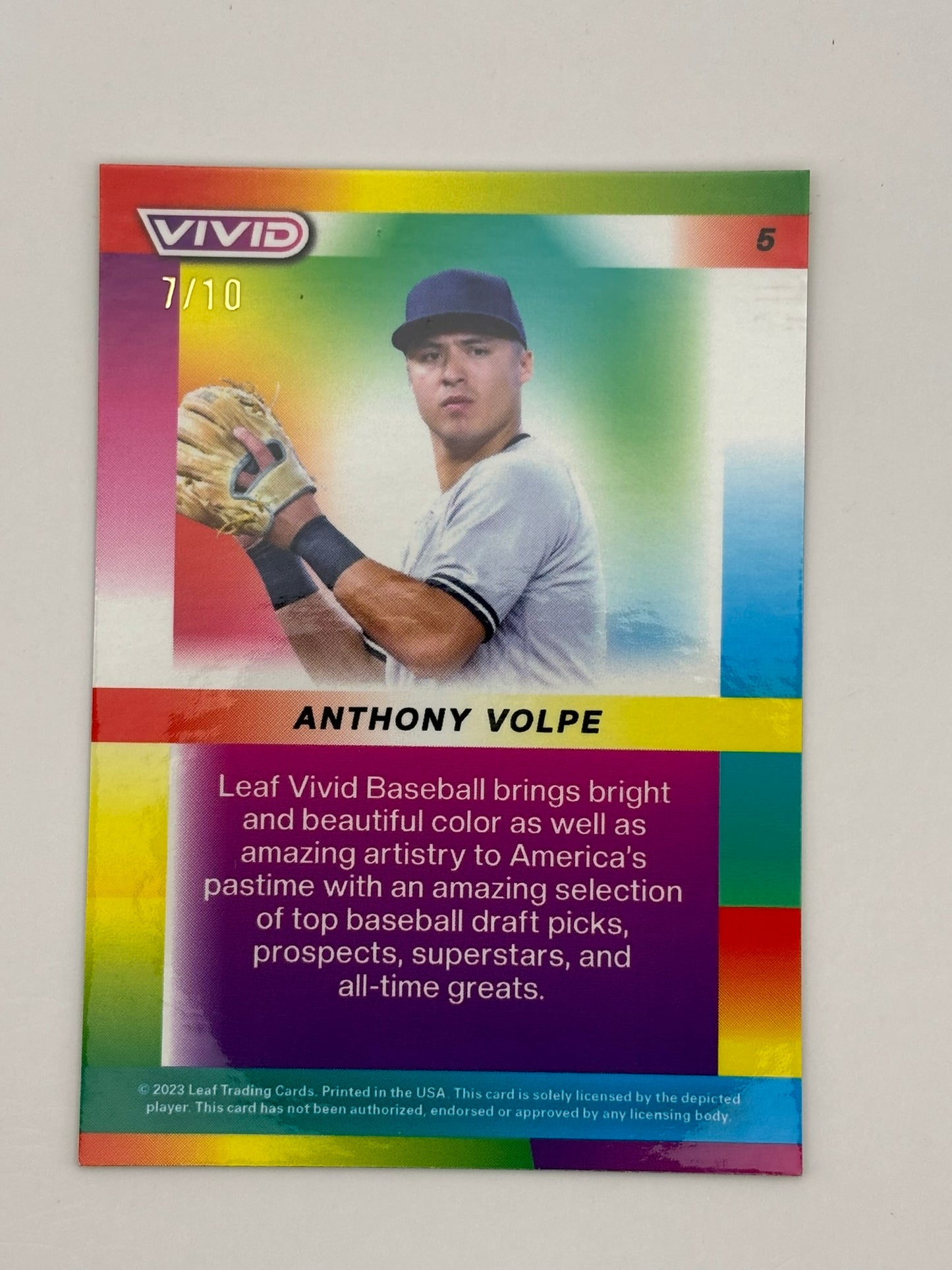 2023 Leaf Vivid Anthony Volpe Mojo /10