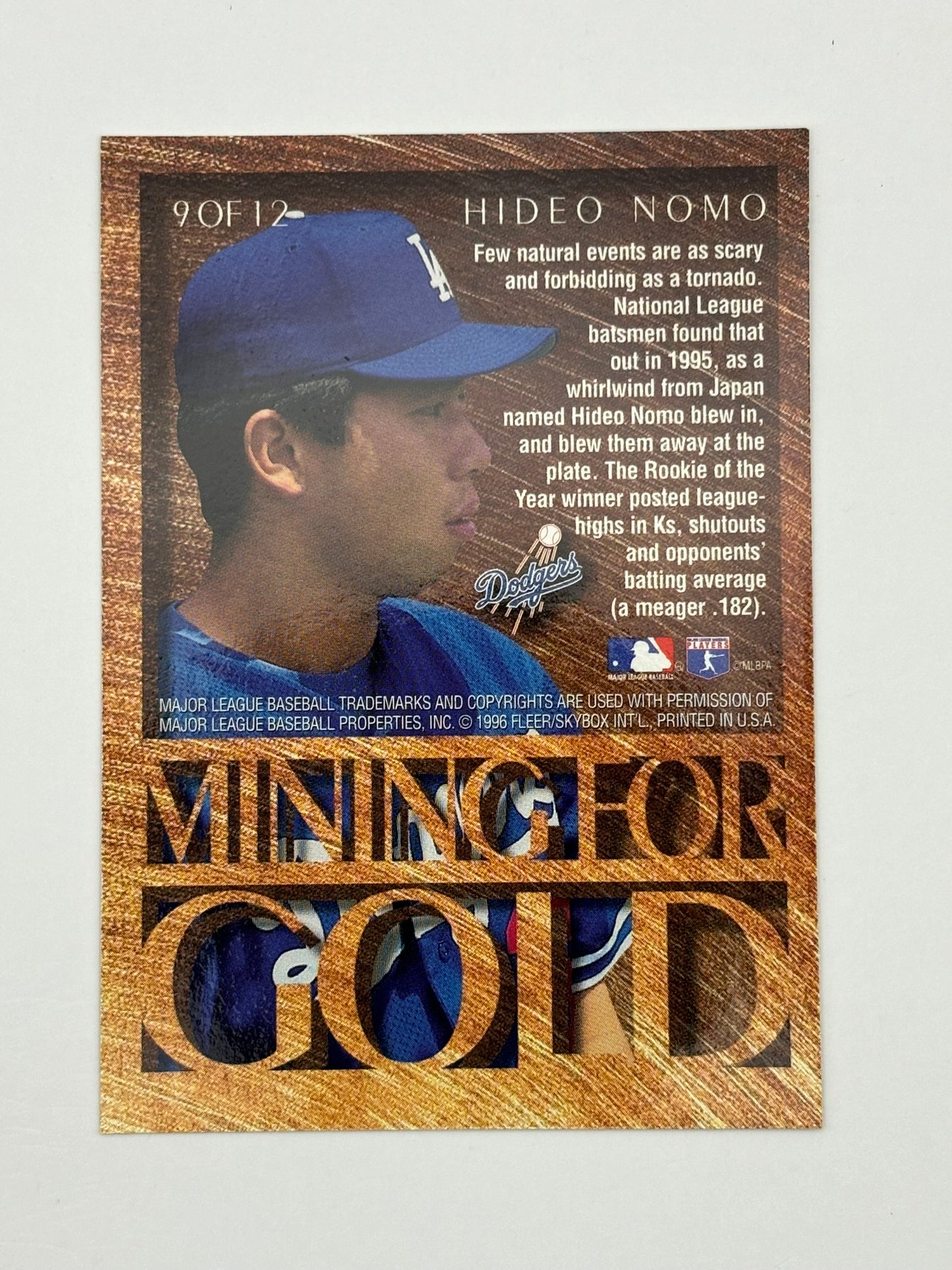 1996 Metal Mining For Gold Hideo Nomo