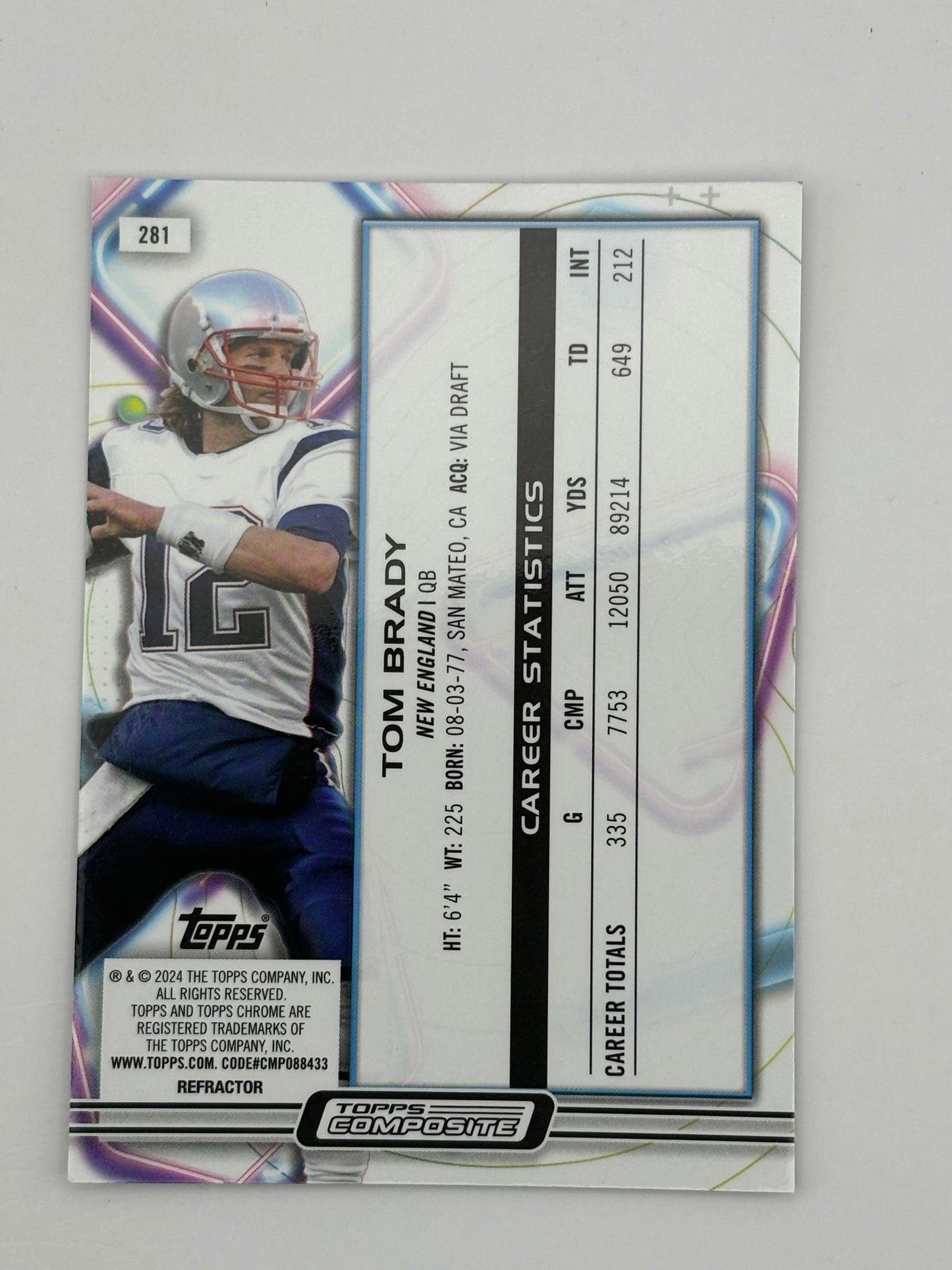 2023 Topps Composite Tom Brady Cosmic Chrome Refractor