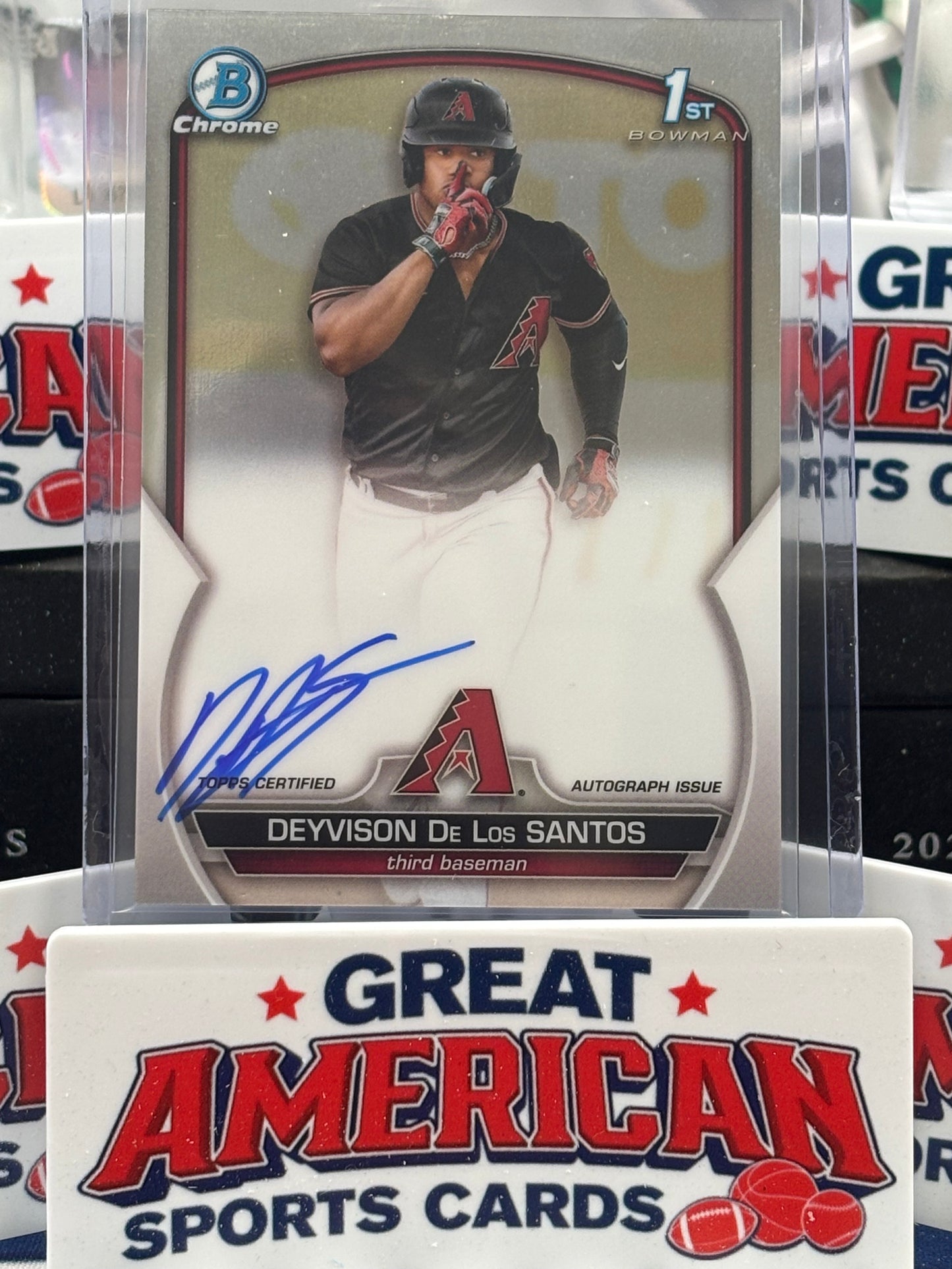 2023 Bowman Chrome Deyvison De Los Santos 1st Bowman Auto