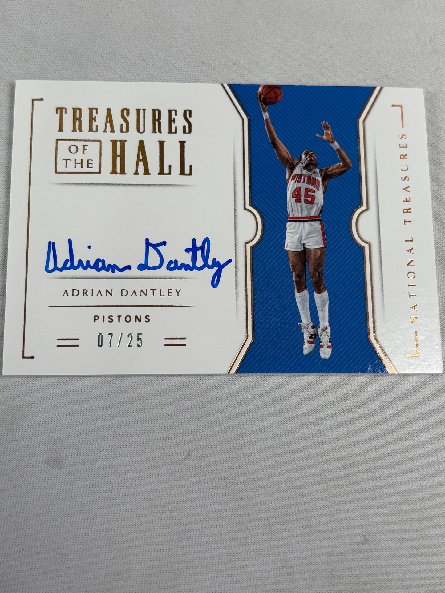 2018-19 National Treasures Adrian Dantley Treasures of the Hall Auto /25