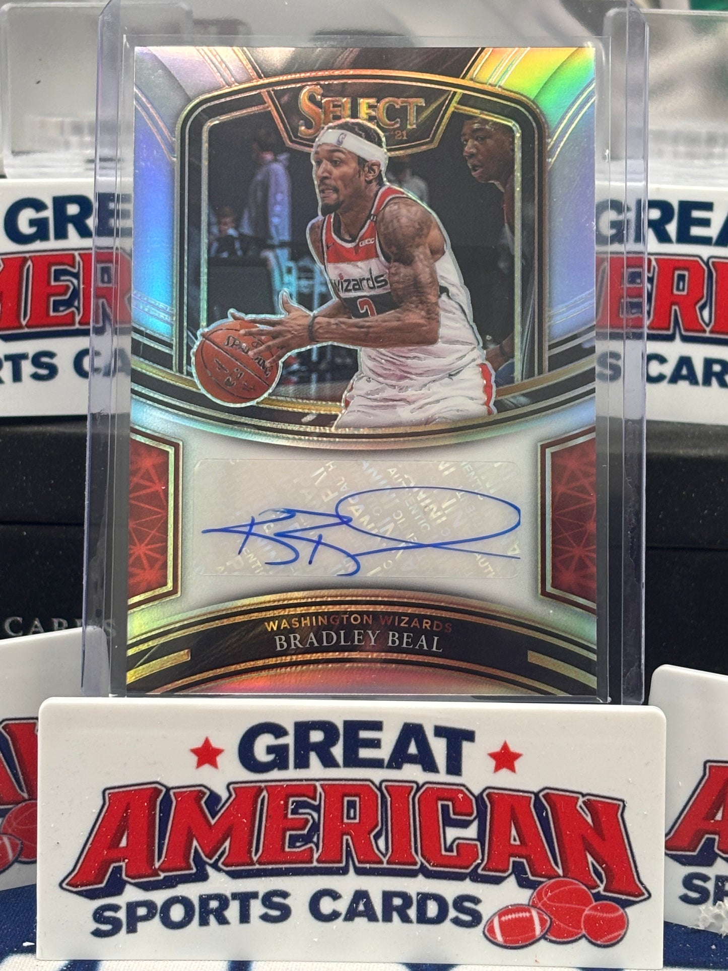 2020-21 Panini Select Basketball Bradley Beal Auto /49 Washington Wizards