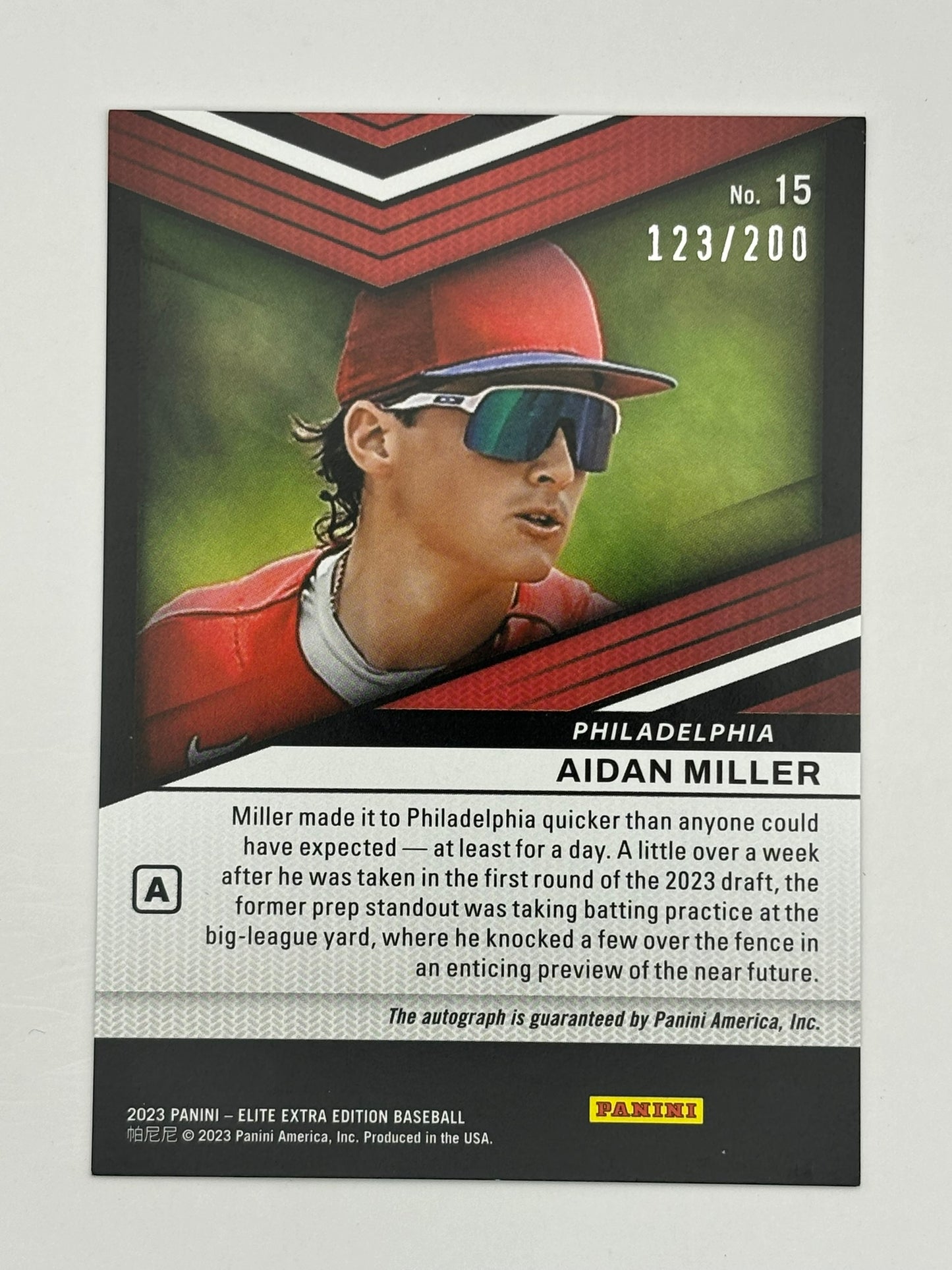 2023 Elite Extra Edition Aidan Miller Prime Numbers Auto /200