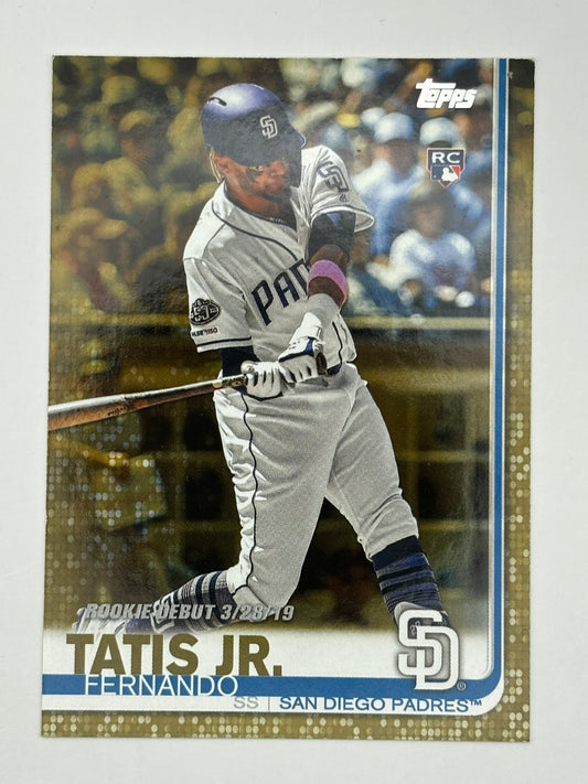 2019 Topps Update Fernando Tatis Jr RC Rookie Debut Gold Parallel #/2019 US56