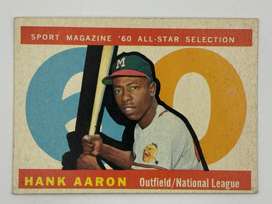 1960 Topps Baseball Hank Aaron All-Star #566