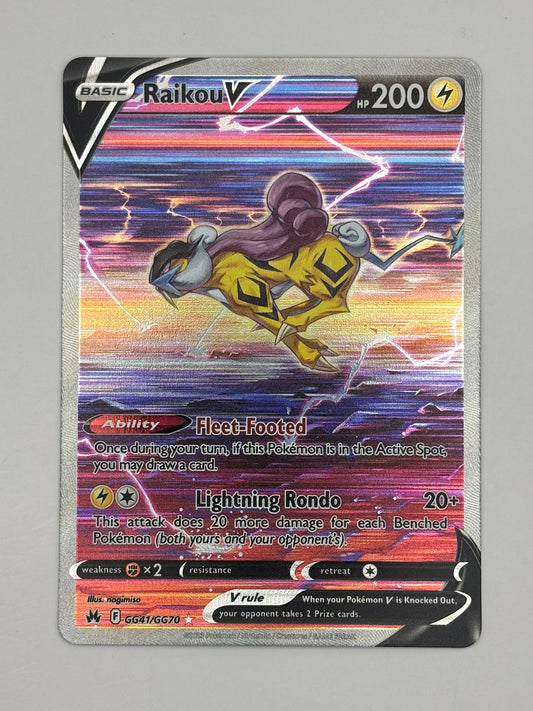 Raikou V GG41/GG70 Ultra Rare Crown Zenith Pokemon TCG