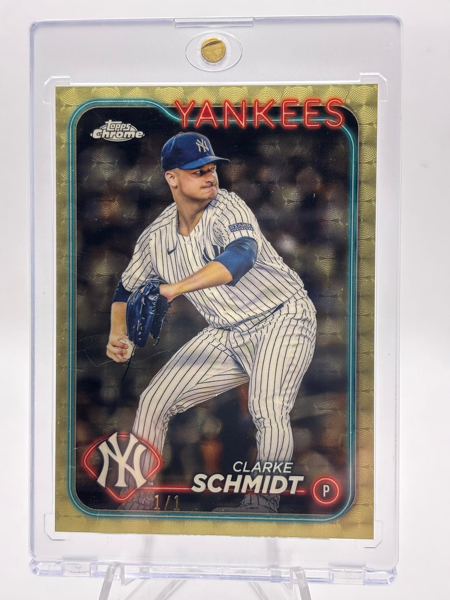 2024 Topps Chrome Clarke Schmidt 1/1 Superfractor Yankees