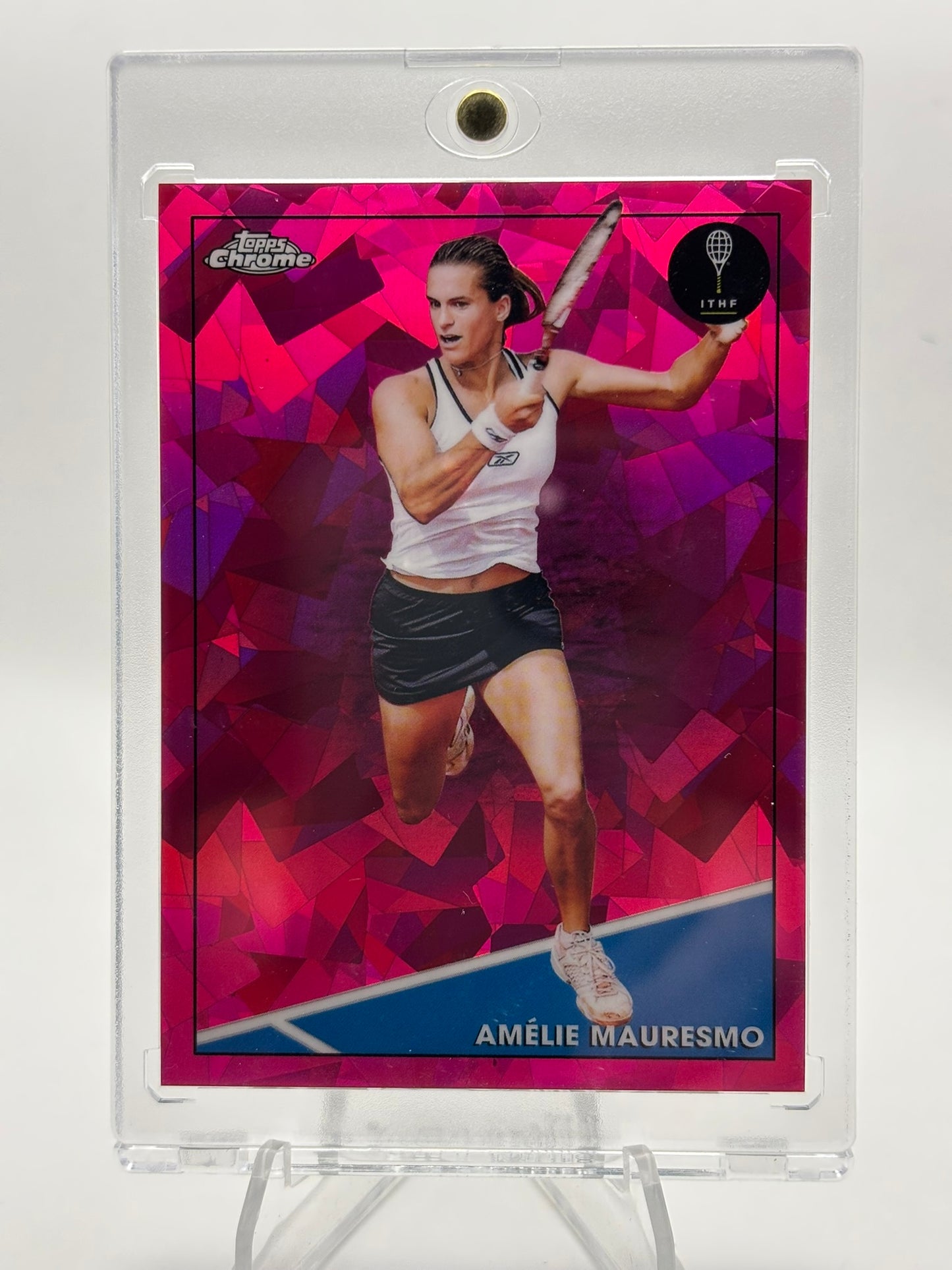 2021 Topps Chrome Tennis Sapphire Amelie Mauresmo Padparadscha 1/1 #43
