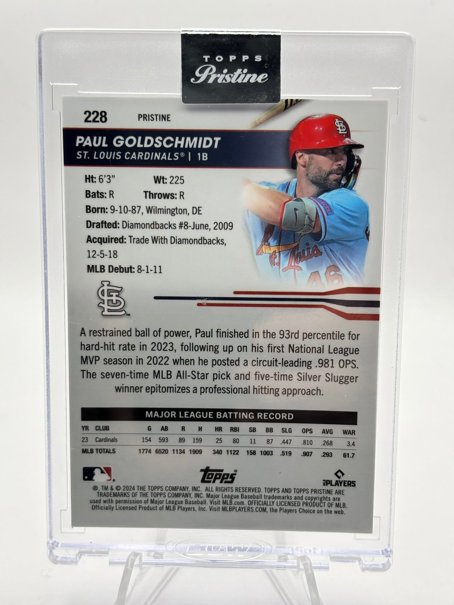 2024 Topps Pristine Orange Pristine Refractors #228 Paul Goldschmidt 03/25