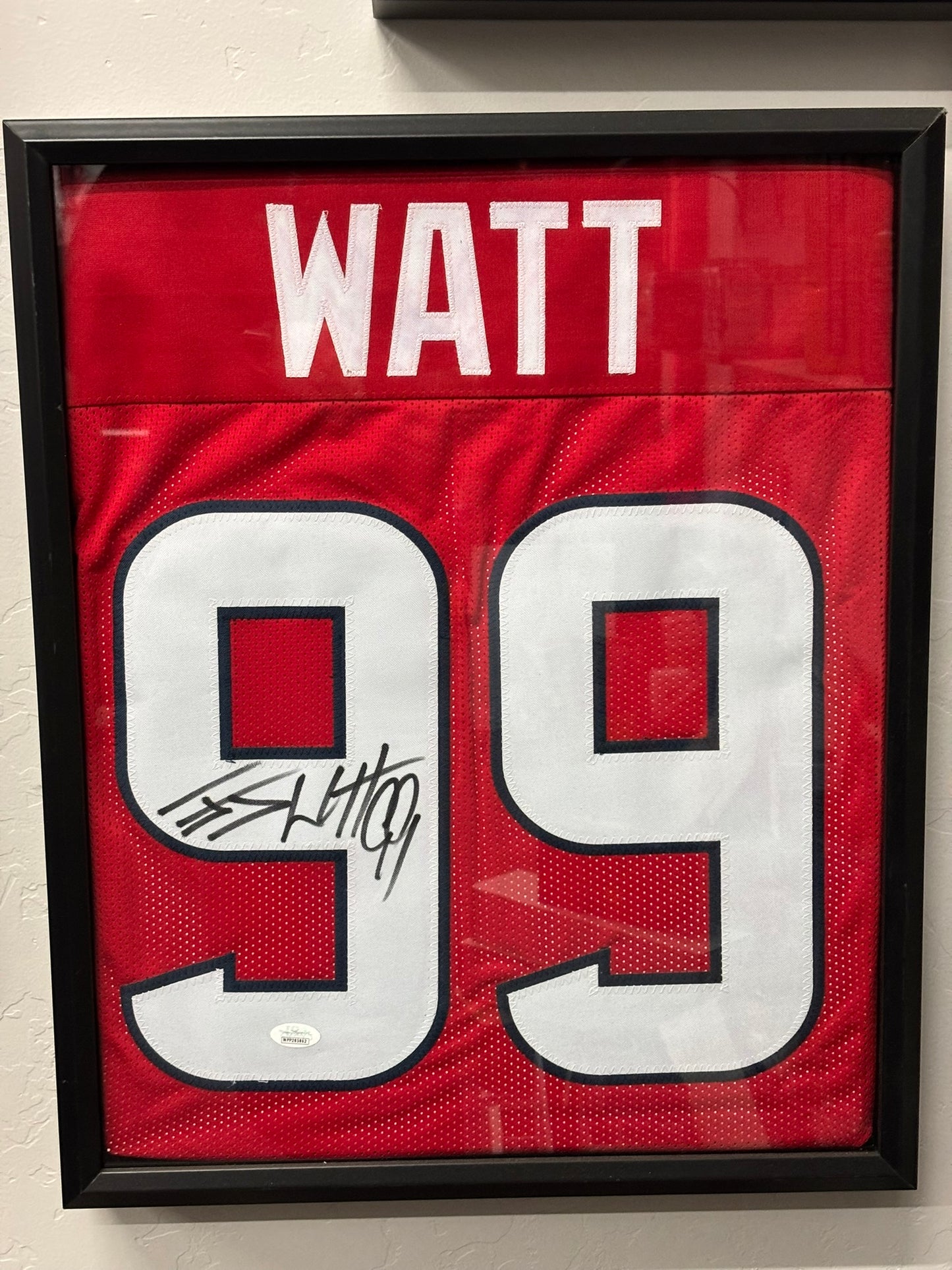 JJ Watt Framed Signed Texans Jersey JSA Authentic