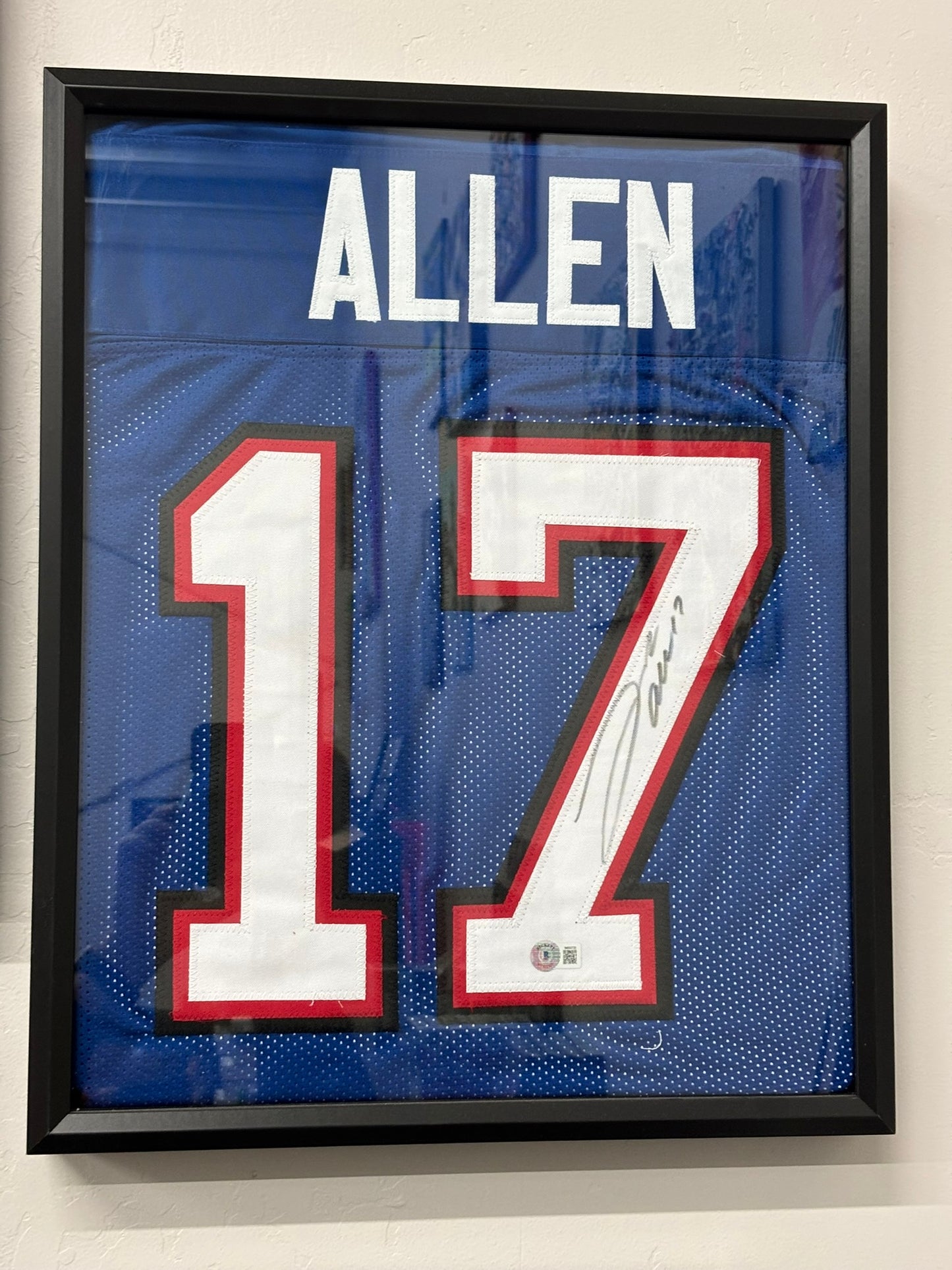 Josh Allen Framed Signed Bills Jersey Beckett Authentic