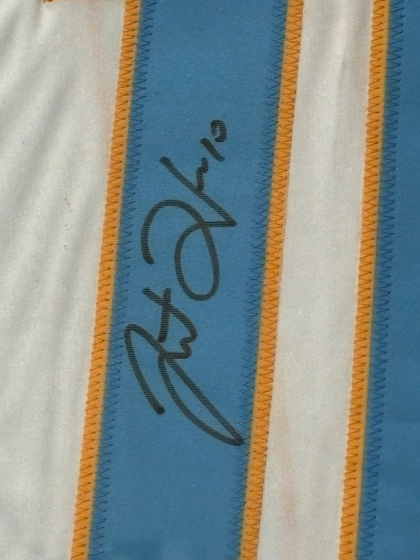 Justin Herbert Framed Signed Chargers Jersey Beckett Authentic