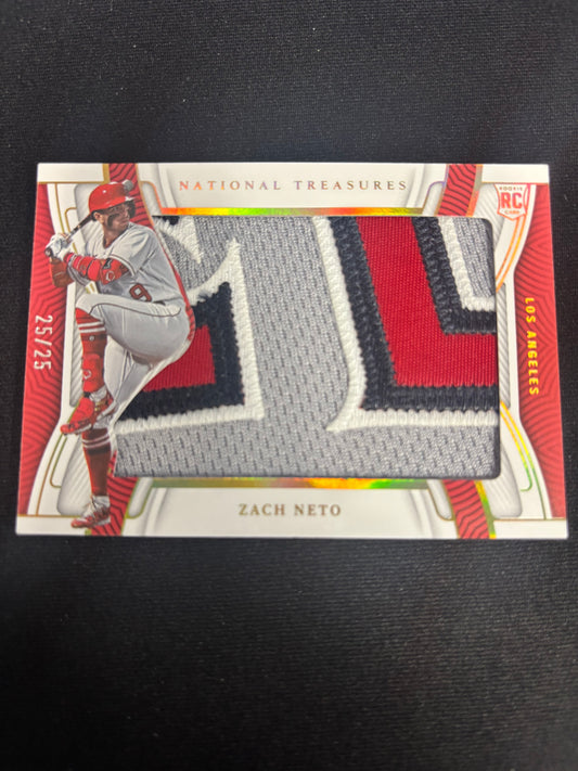 2023 NATIONAL TREASURES ROOKIE SILHOUETTES HOLO GOLD #RS-ZN ZACH NETO