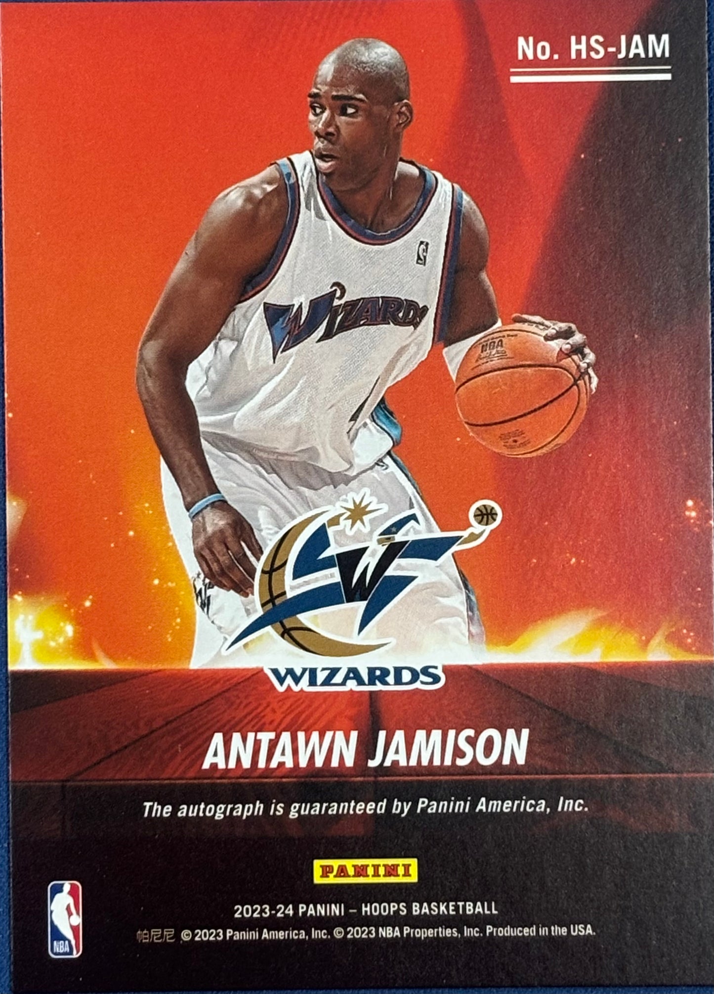 2023/24 Panini Hoops Antawn Jamison Hot Signatures Auto