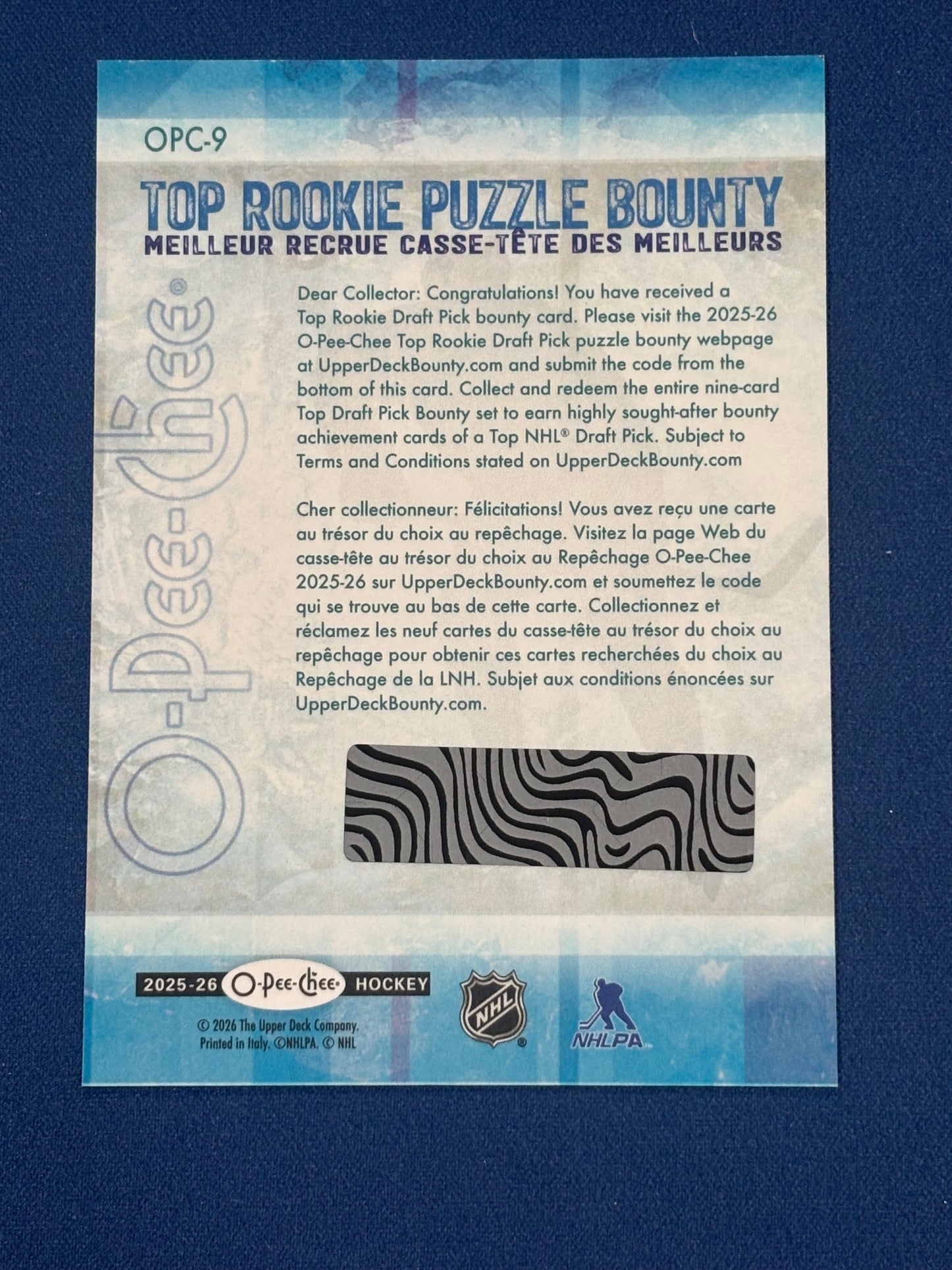2025-26 O-PEE-CHEE Top Rookie Puzzle Bounty OPC-9