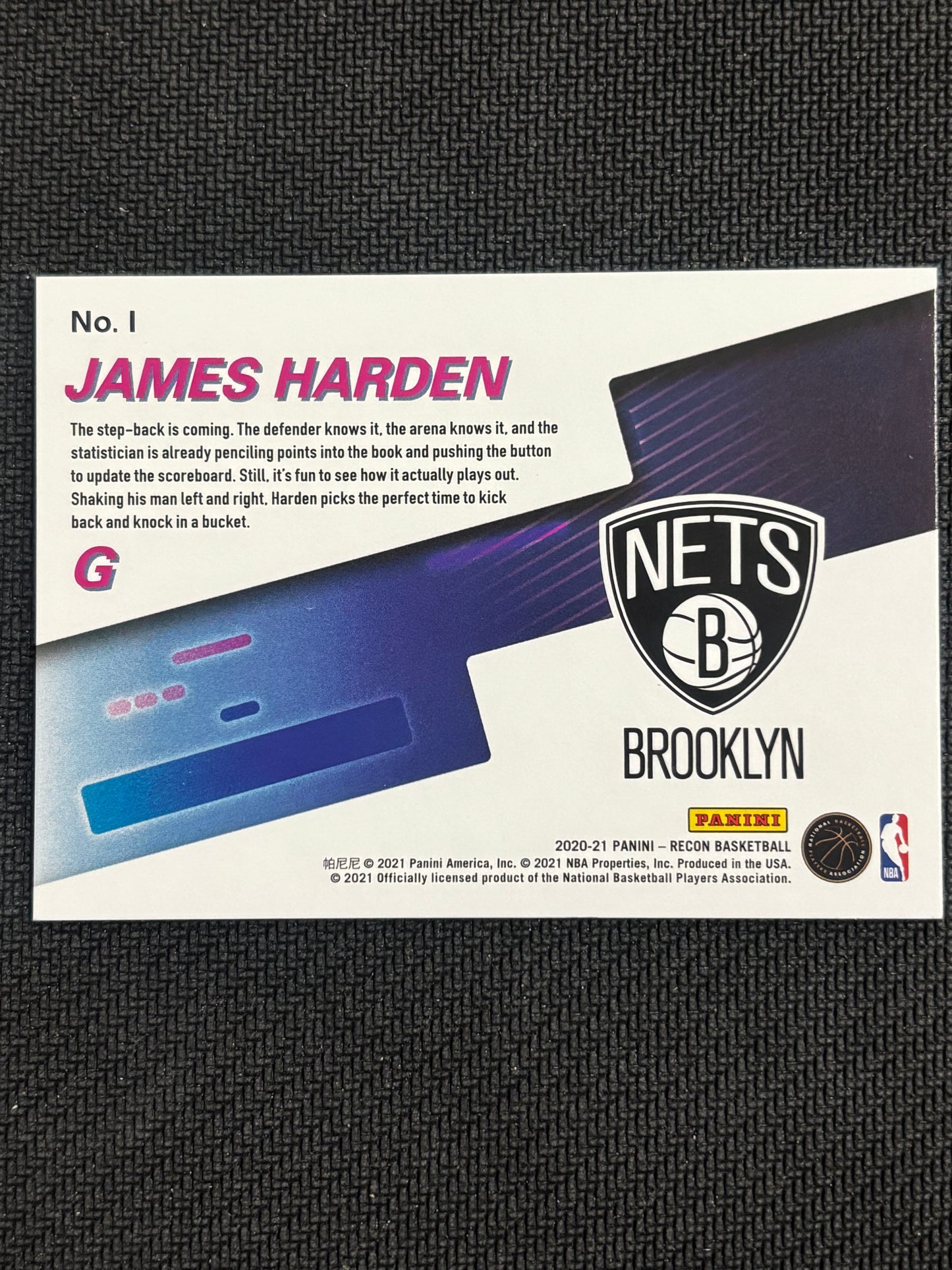 2020-21 James Harden Panini Recon Maneuvers #/49