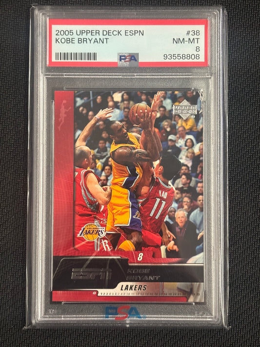 2005 Upper Deck ESPN Kobe Bryant PSA 8 Lakers Yao Appearance