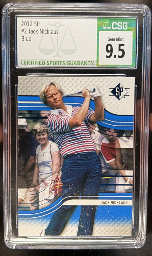 2012 Upper Deck SP Jack Nicklaus #2 Blue CSG 9.5