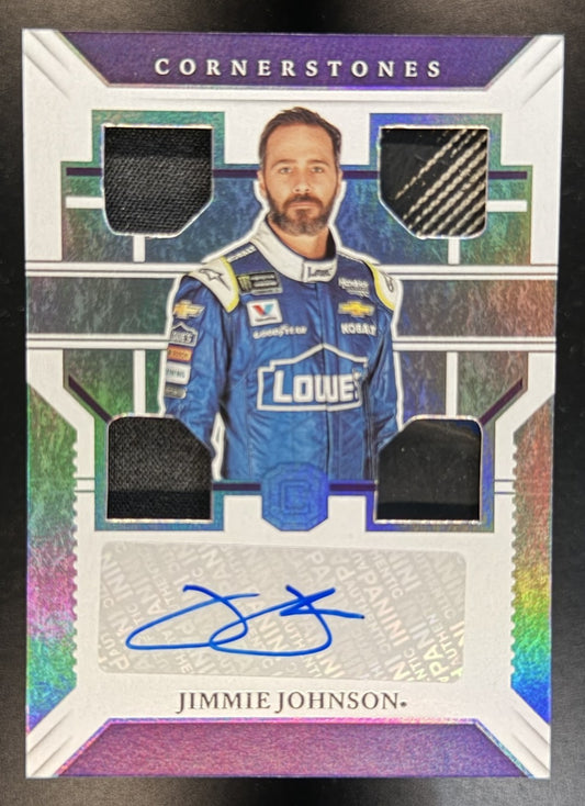 Panini 2022 Cornerstones Quad Materials Signatures Jimmie Johnson Auto