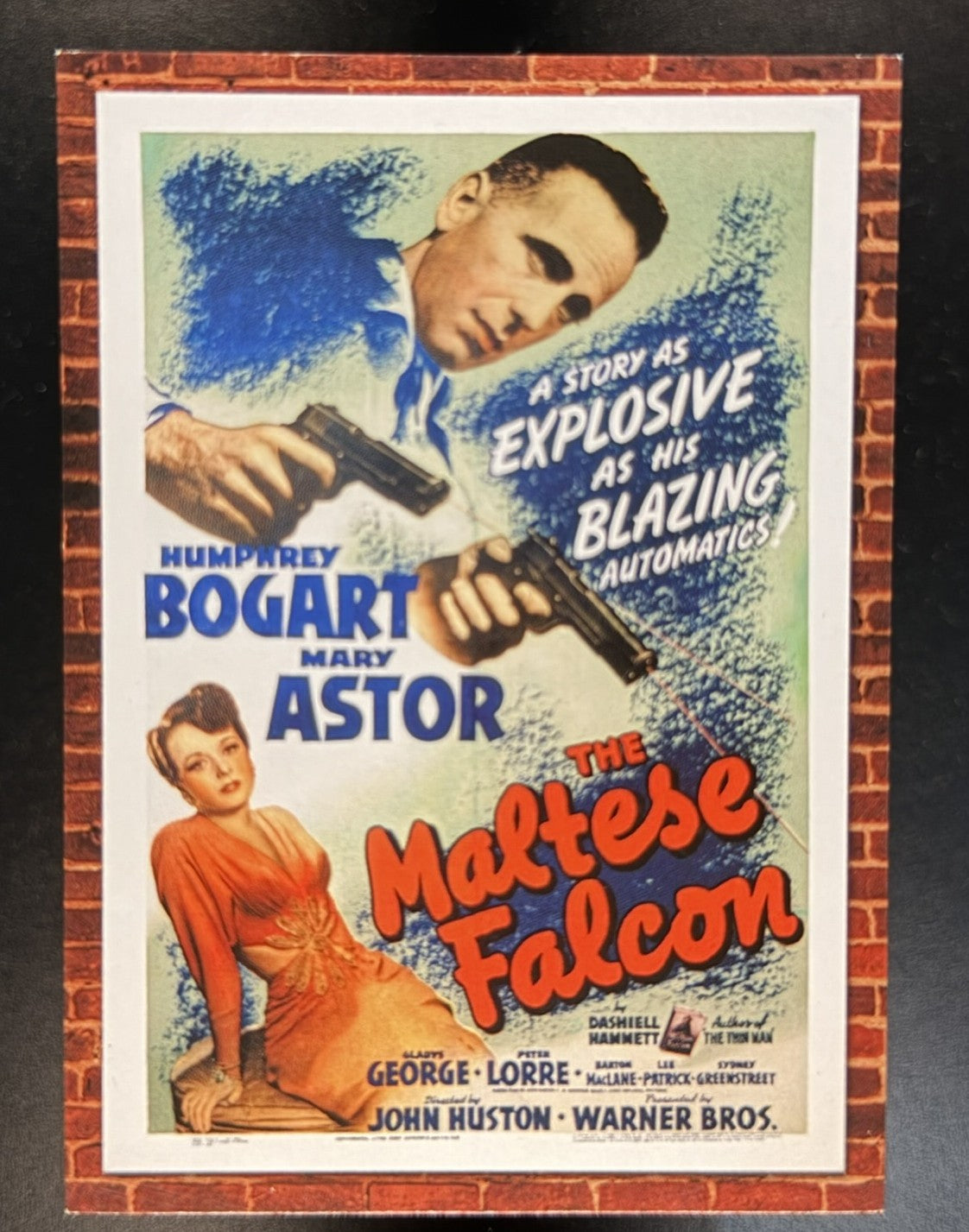 2009 DONRUSS AMERICANA MOVIE POSTER #7 HUMPHREY BOGART WORN MATERIAL SWATCH /250
