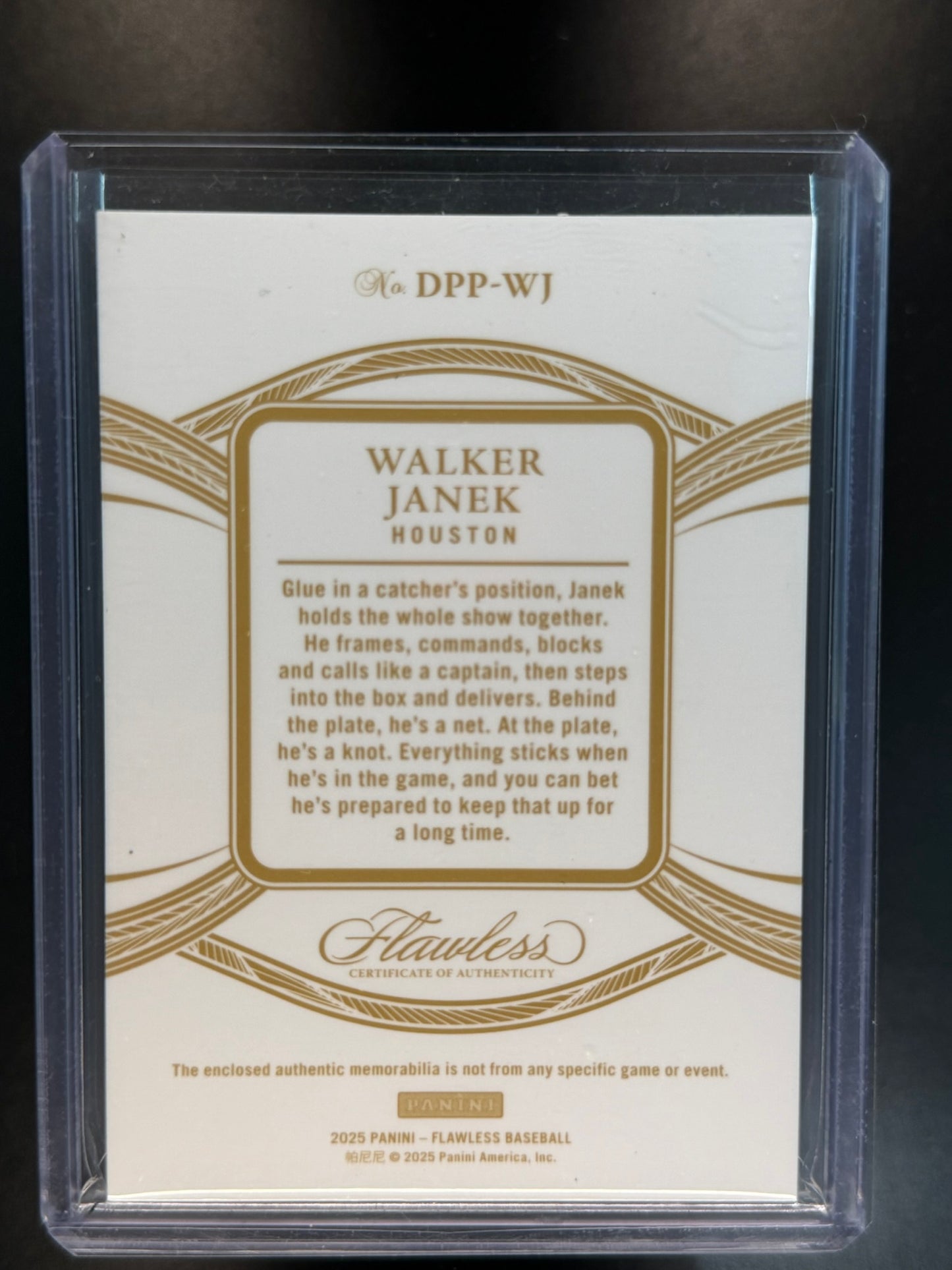 2025 Panini Flawless Walker Janek 3 Color Dual Prospect Patch /20 #DDP-WJ