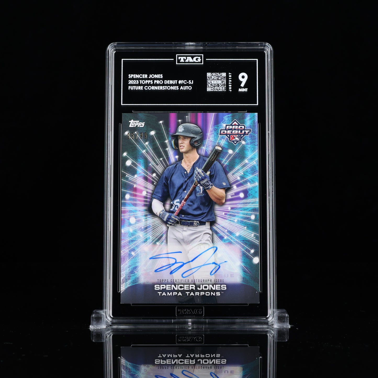 2023 Pro Debut Spencer Jones Future Cornerstones Auto /99 TAG 9