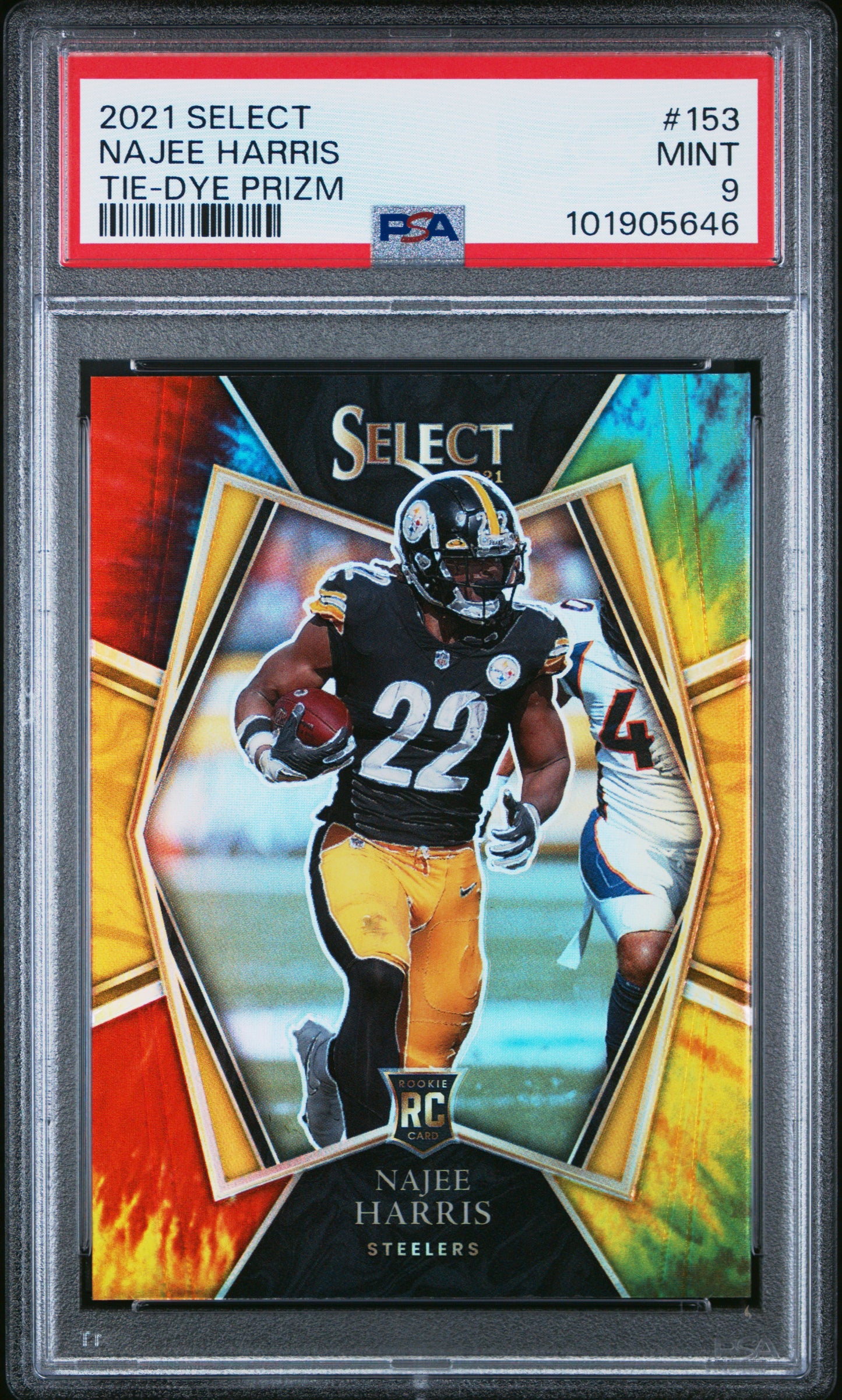 2021 Panini Select Premier Rookie Najee Harris Tie-Dye #'d /25 PSA 9