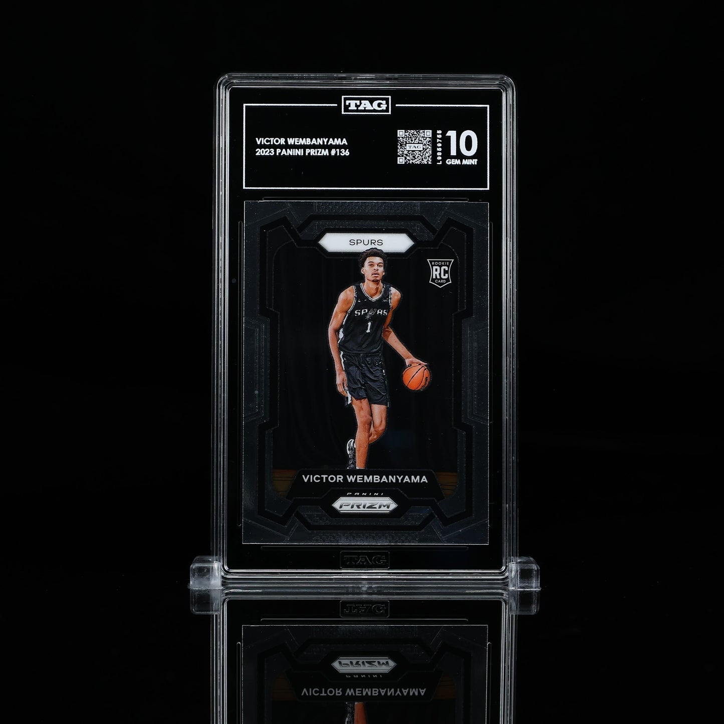 2023-24 Panini Prizm Victor Wembanyama Base Rookie TAG 10