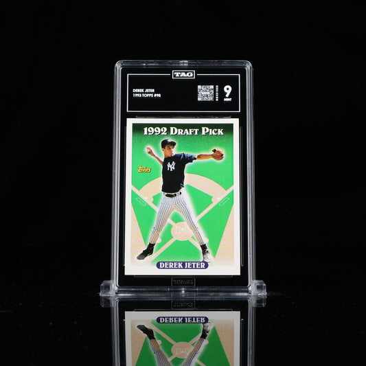 1993 Topps Baseball Derek Jeter #98 Rookie 1992 Draft Pick RC Graded TAG 9 !