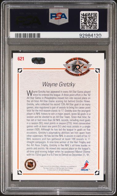 1991 UPPER DECK #621 WAYNE GRETZKY PSA 10