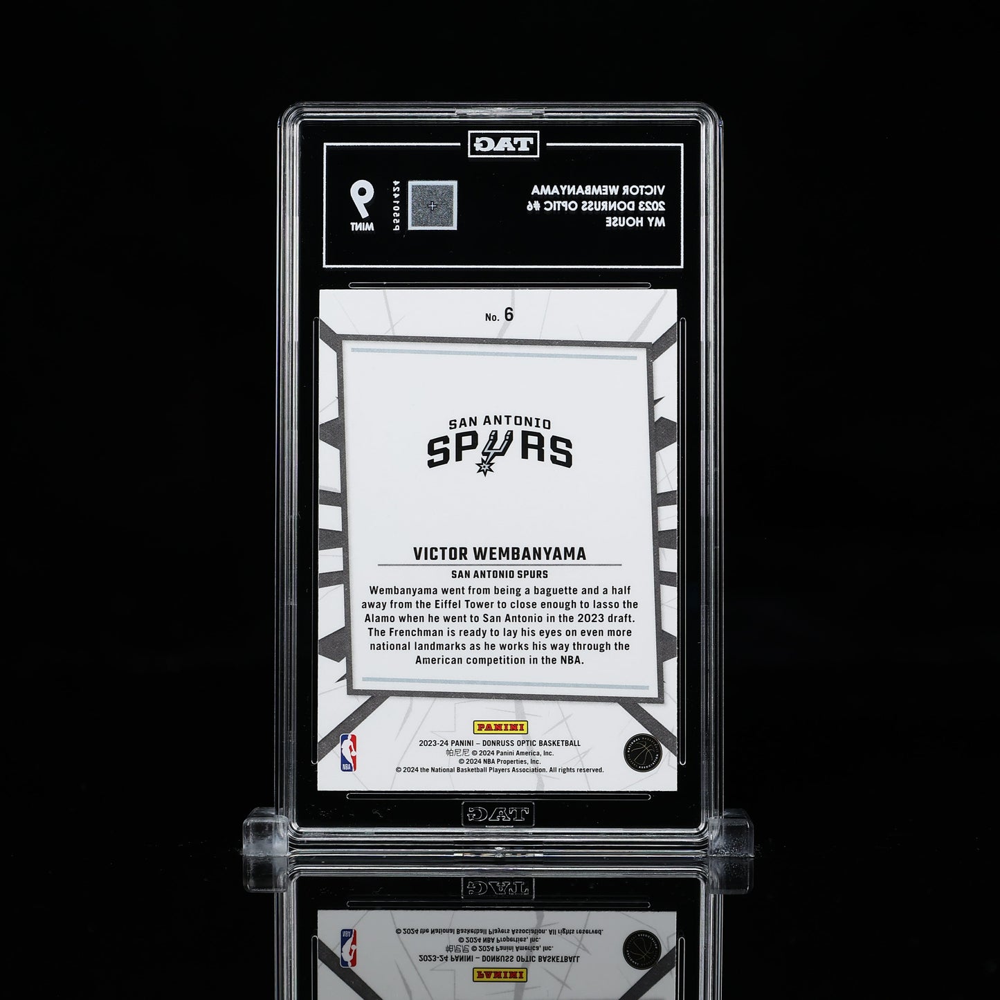 Victor Wembanyama 2023 Optic My House Holo #6 Rookie TAG 9