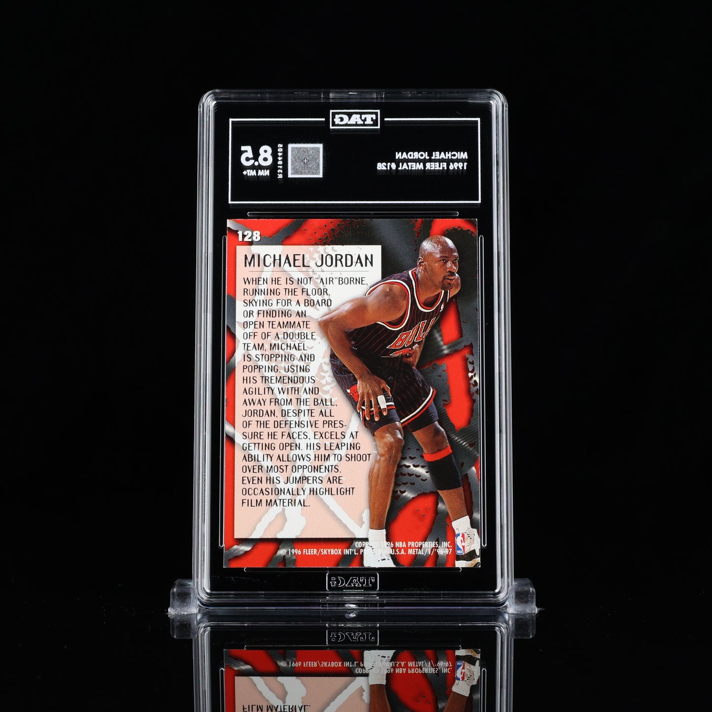 1996 Metal Metalized Michael Jordan #128 TAG 8.5
