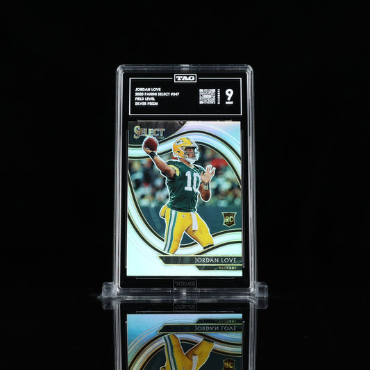 2020 Select Jordan Love Field Level Silver Prizm Rookie RC #347 TAG 9 Packers
