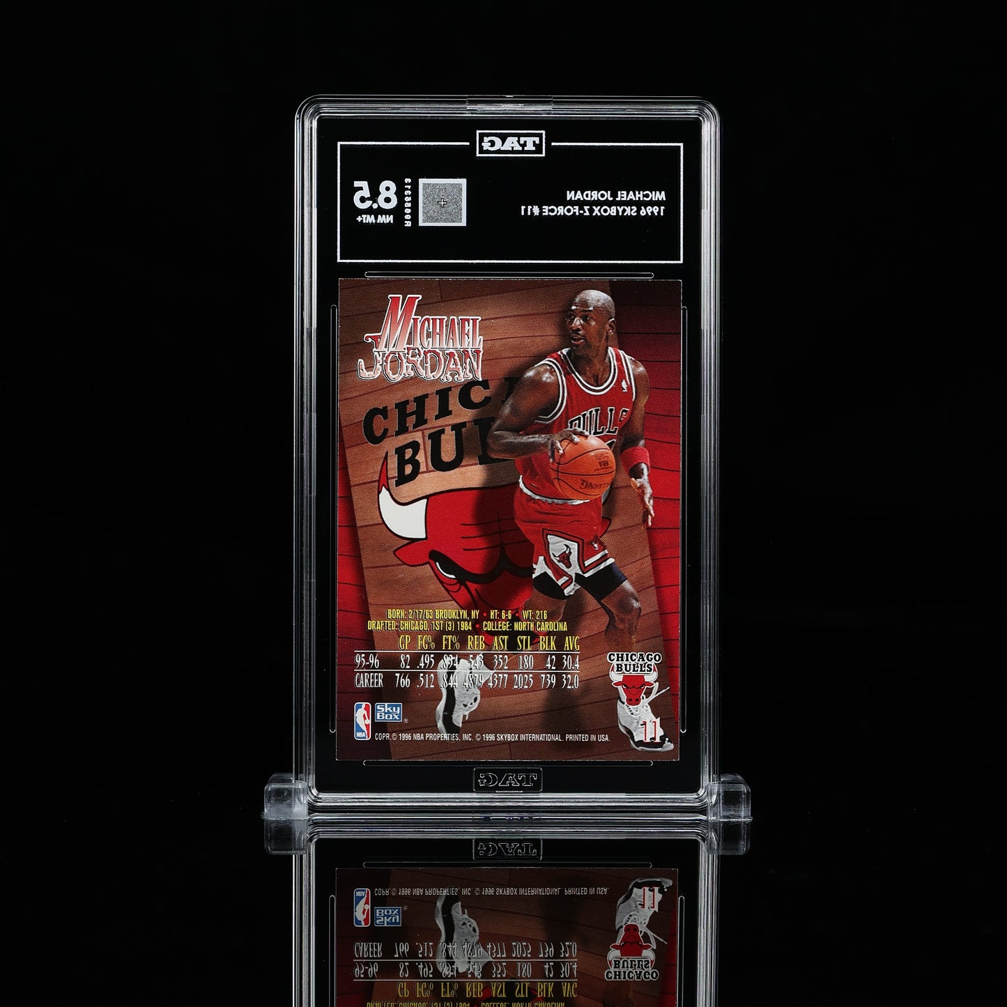 1996 Skybox Z-Force 11 Michael Jordan TAG 8.5