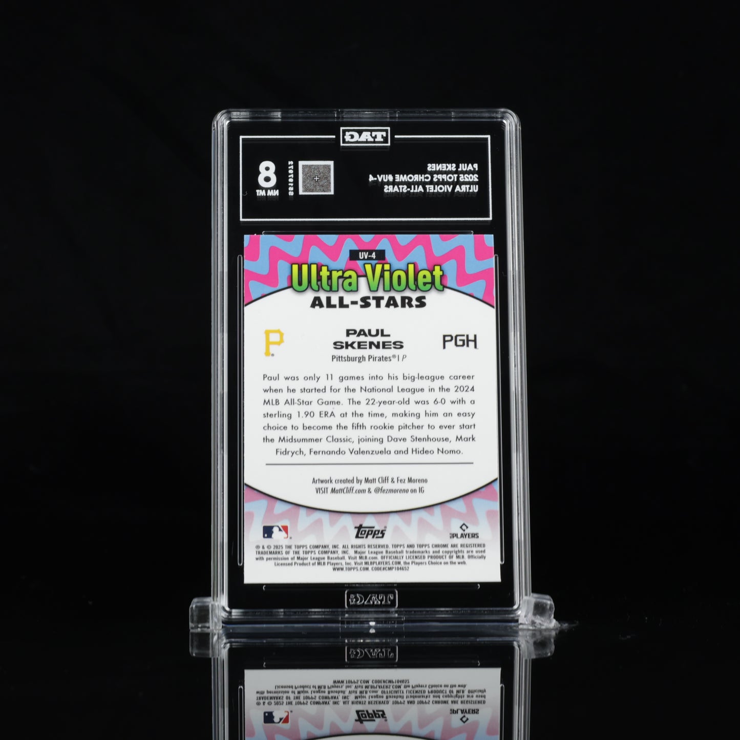 2025 Topps Chrome Ultra Violet Paul Skenes #UV-4 Pirates CASE HIT SP TAG 8