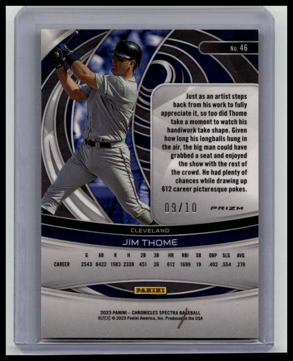 2023 Chronicles Spectra Jim Thome Gold /10