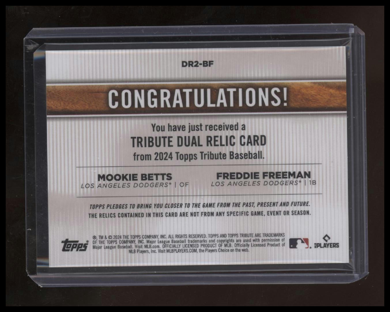 2024 Topps Tribute Mookie Betts Freddie Freeman Dual Relic /199 Dodgers