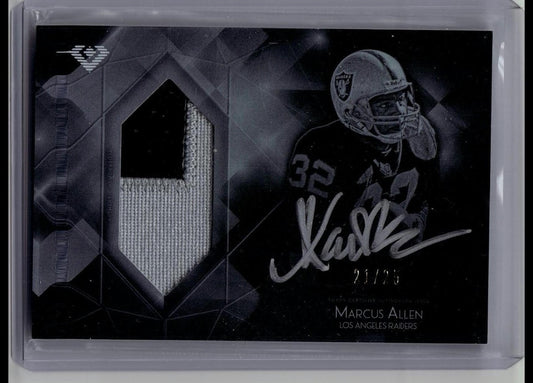 2015 Topps Diamond Football Marcus Allen On Card Auto & Patch /25