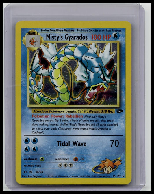 Pokémon TCG Misty's Gyarados Holo Rare Gym Challenge 13/132